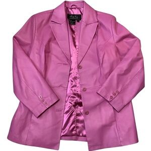 Terry Lewis Classic Luxuries Pink Leather Jacket
